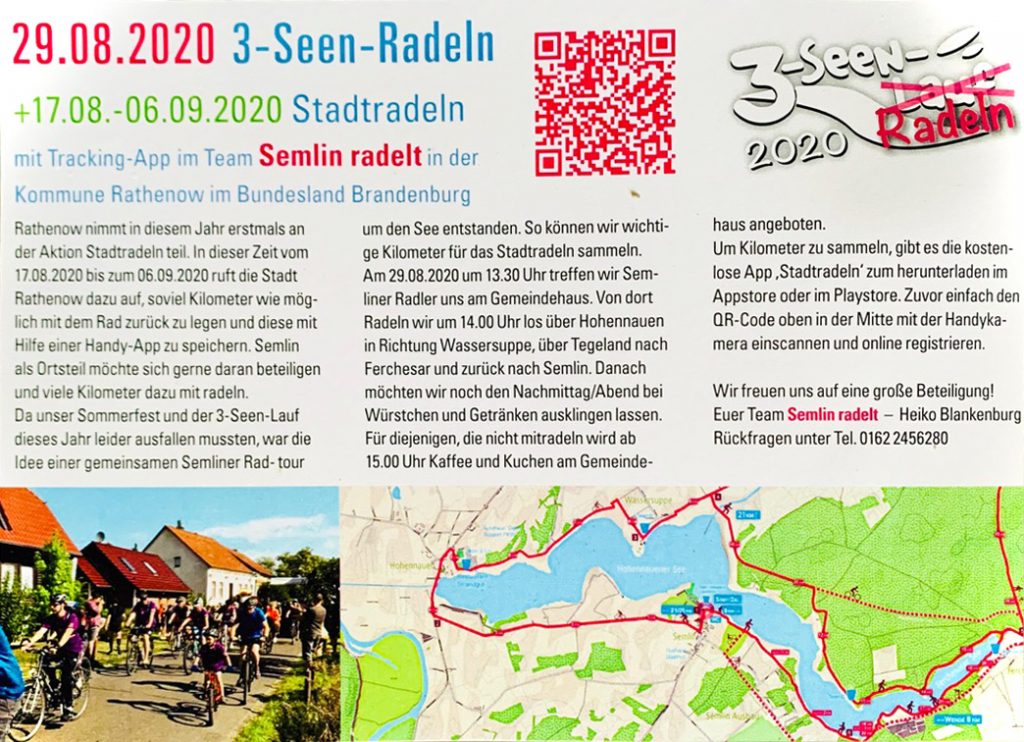 29.08.2020 – 3-Seen-Radeln Flyer
